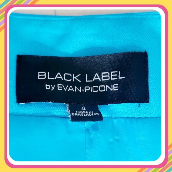 Black Label by Evan Picone Blue Blazer - Size 4 - Picture 3 of 6